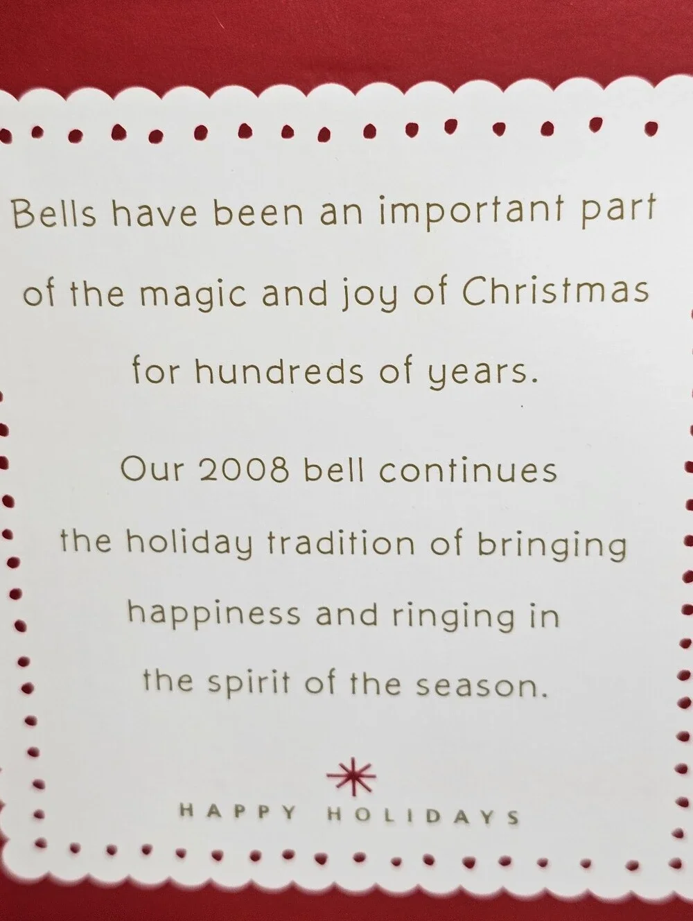 Hallmark bell made